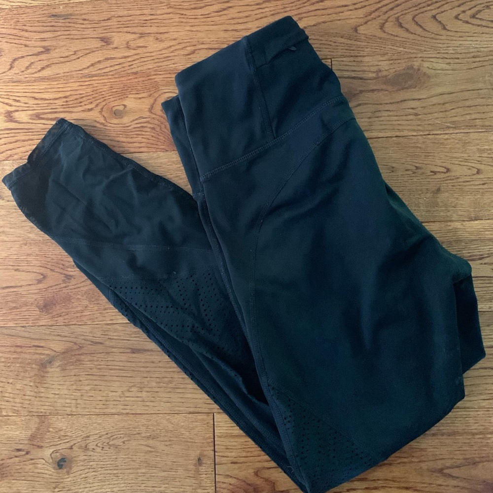 Athleta 7/8 leggings with mesh side panels